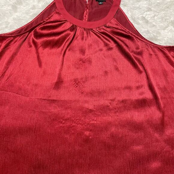 Torrid Red Goddess Halter Top Tank Flowy Shirt Satin Plus Size 3X - Picture 3 of 6